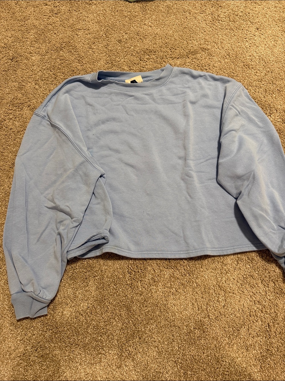 Light Blue women's Crewneck Pullover Sweatshirt